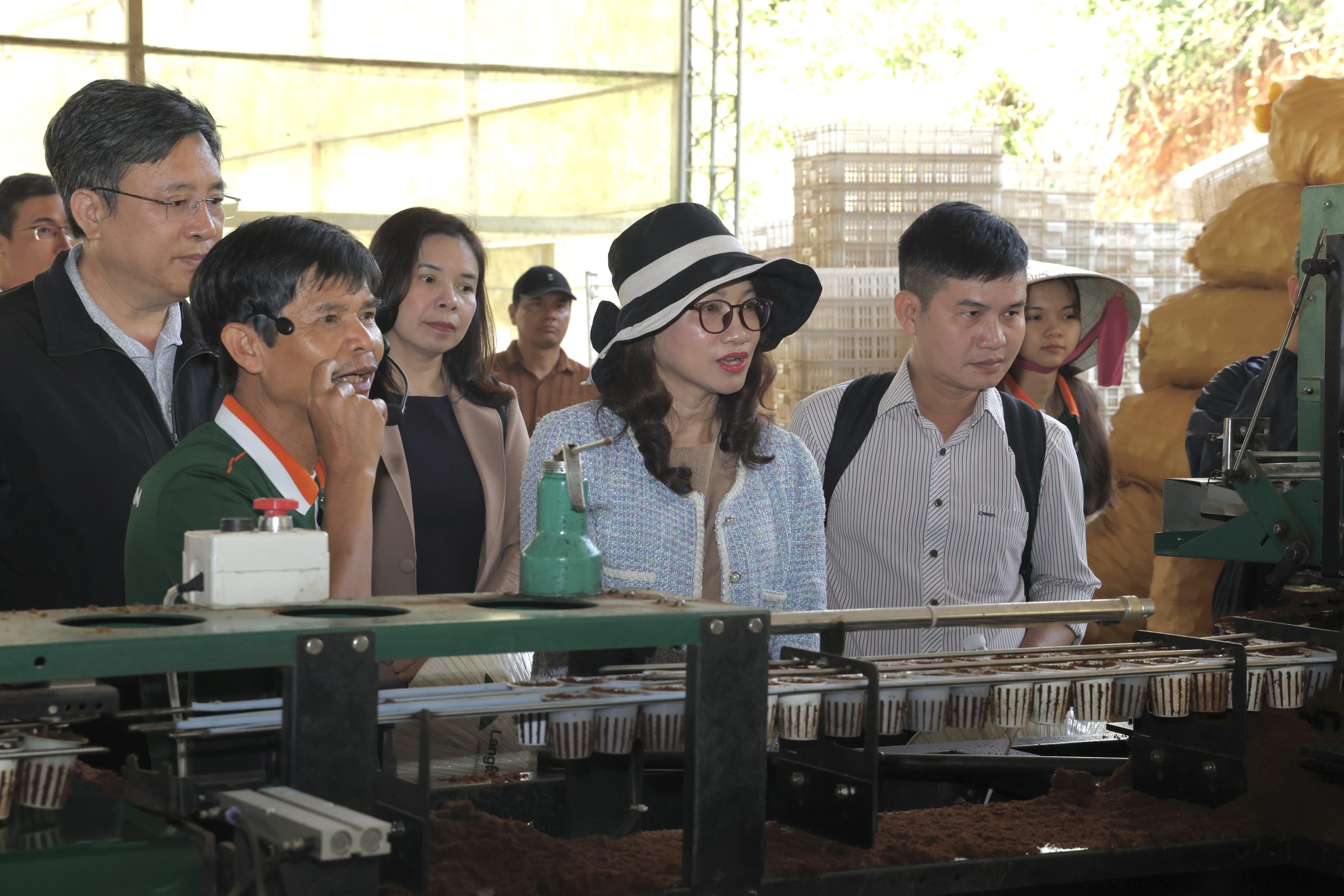 Máy gieo hạt tự động tại Langbiang Farm